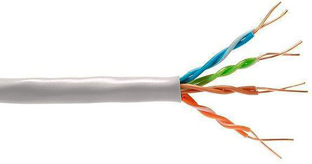 Belden Grey Cat5e Ethernet Cable, Twisted Pair U/UTP 48 V 100m