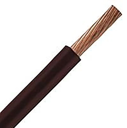 RS Pro IEC 60332-1 1 Core Brown H07K-V Stranded Power Cable, 1.5 mm² CSA 100m, 750 V
