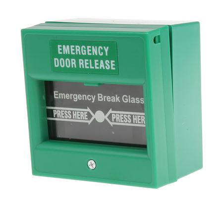 Green Break Glass Fire Alarm Call Point Emergency Release Call Point ...